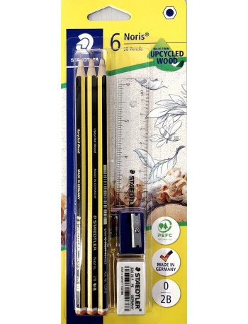 STAEDTLER NORIS 118 TRIANGULAR PENCIL 2B SET