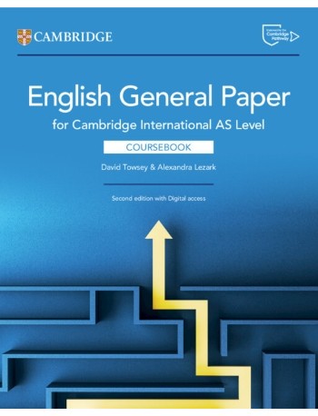 CAMBRIDGE INTERNATIONAL AS LEVEL ENGLISH GENERAL PAPER COURSEBOOK WITH DIGITAL ACCESS (2 YEARS) (ISBN:  9781009818605)