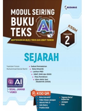 MODUL SEIRING BUKU TEKS AI SEJARAH TINGKATAN 2 KSSM (ISBN: 9786294857339) MODUL SEIRING BUKU TEKS AI SEJARAH TINGKATAN 2 KSSM (ISBN: 9786294857339)