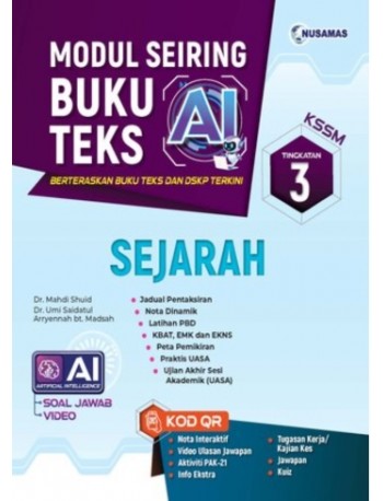 MODUL SEIRING BUKU TEKS AI SEJARAH TINGKATAN 3 KSSM (ISBN: 9786294857346) MODUL SEIRING BUKU TEKS AI SEJARAH TINGKATAN 3 KSSM (ISBN: 9786294857346)