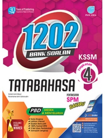 1202 BANK SOALAN TATABAHASA KSSM TINGKATAN 4 (2022) (ISBN: 9789674666439) 1202 BANK SOALAN TATABAHASA KSSM TINGKATAN 4 (2022) (ISBN: 9789674666439)