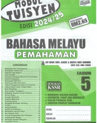 MODUL TUISYEN BAHASA MELAYU PEMAHAMAN EDISI 2024/2025 TAHUN 5 (ISBN: 9789674707705) MODUL TUISYEN BAHASA MELAYU PEMAHAMAN EDISI 2024/2025 TAHUN 5 (ISBN: 9789674707705)