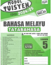 MODUL TUISYEN BAHASA MELAYU TATABAHASA EDISI 2024/2025 TAHUN 5 (ISBN: 9789674707729) MODUL TUISYEN BAHASA MELAYU TATABAHASA EDISI 2024/2025 TAHUN 5 (ISBN: 9789674707729)