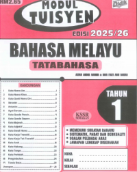 MODUL TUISYEN 25/26 BAHASA MELAYU TAHUN 1 TATABAHASA (ISBN: 9789674709198) MODUL TUISYEN 25/26 BAHASA MELAYU TAHUN 1 TATABAHASA (ISBN: 9789674709198)