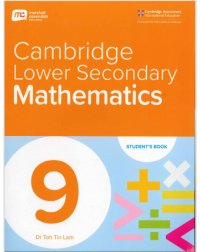 CAMBRIDGE LOWER SECONDARY MATHEMATICS 9 - STUDENT BOOK + EBOOK (1 YEAR) (ISBN: 9789815108729)