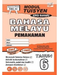 MODUL TUISYEN BAHASA MELAYU PEMAHAMAN TAHUN 6 (ISBN: 9789674700034) MODUL TUISYEN BAHASA MELAYU PEMAHAMAN TAHUN 6 (ISBN: 9789674700034)