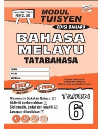 MODUL TUISYEN BAHASA MELAYU TATABAHASA TAHUN 6 (ISBN: 9789674700058) MODUL TUISYEN BAHASA MELAYU TATABAHASA TAHUN 6 (ISBN: 9789674700058)