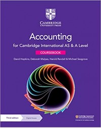 CAMBRIDGE INTERNATIONAL AS & A LEVEL ACCOUNTING COURSEBOOK WITH DIGITAL ACCESS (2 YEARS) (ISBN:9781108902922)