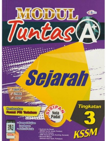 MODUL TUNTAS A+ SEJARAH TINGKATAN 3 (ISBN: 9789672520733)