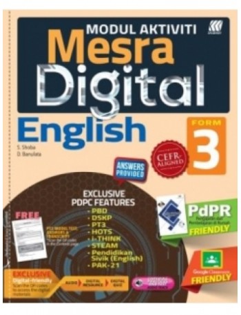 MODUL AKTIVITI MESRA DIGITAL ENGLISH FORM 3 (ISBN: 9789837720169)